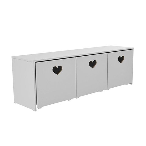 Rack com Baús de Brinquedos Infantil Menina Mariana 100% Mdf Woodcore