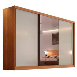 Guarda Roupa Spazzio 3 Portas 6 Gavetas com um Espelho Peliculado Novo Horizonte