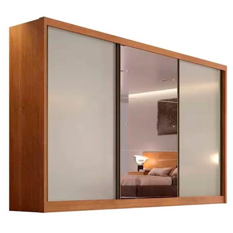 Guarda Roupa Spazzio 3 Portas 6 Gavetas com um Espelho Peliculado Novo Horizonte