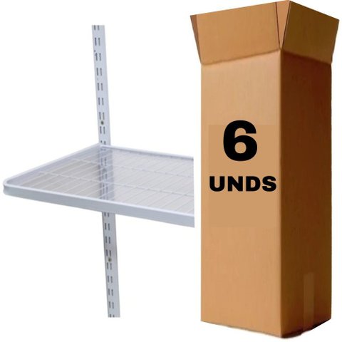 Caixa com 6 Prateleiras 60x40cm Branco