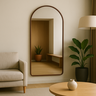 Espelho Grande com Moldura Metal Corpo Inteiro Decorativo 115x60cm Marrom - 1