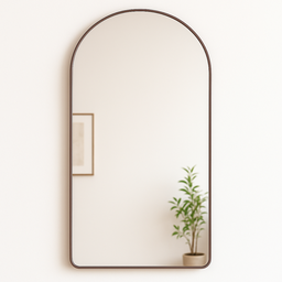 Espelho Grande com Moldura Metal Corpo Inteiro Decorativo 115x60cm Marrom - 2
