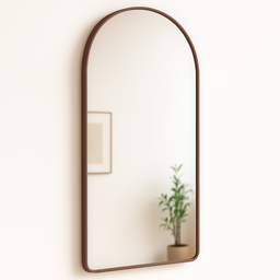 Espelho Grande com Moldura Metal Corpo Inteiro Decorativo 115x60cm Marrom - 3