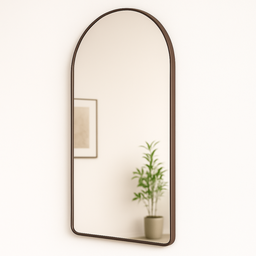 Espelho Grande com Moldura Metal Corpo Inteiro Decorativo 115x60cm Marrom - 4