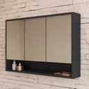 Ver mais imagens de Conjunto para Banheiro Gabinete Suspenso 88,4 com Cuba e Espelheira Berlin