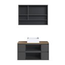 Ver imagem 4 de Conjunto para Banheiro Gabinete Suspenso 88,4 com Cuba e Espelheira Berlin