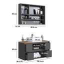Ver imagem 3 de Conjunto para Banheiro Gabinete Suspenso 88,4 com Cuba e Espelheira Berlin