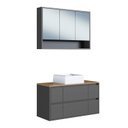 Ver imagem 2 de Conjunto para Banheiro Gabinete Suspenso 88,4 com Cuba e Espelheira Berlin