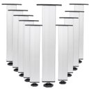 Ver imagem 1 de Kit 10 Pé Alumínio 20cm Fosco Cozinha Móveis 40x40 Regulável