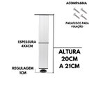 Ver imagem 2 de Kit 10 Pé Alumínio 20cm Fosco Cozinha Móveis 40x40 Regulável