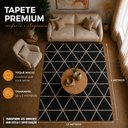 Ver imagem 3 de Tapete Sala Atlas Art 22 Preto 1.50x2.00 Antiderrapante