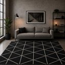 Ver imagem 1 de Tapete Sala Atlas Art 22 Preto 1.50x2.00 Antiderrapante