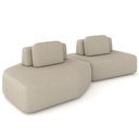 Ver imagem 1 de Sofá Ilha Modular para Sala Living Orgânico 305cm Angra K01 Veludo Bege - Lyam Decor