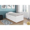 Ver imagem 1 de Cama Baú Espaçosa Solteiro Camila Branca com Colchão