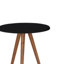 Ver imagem 2 de Mesa de Apoio Pequena Tripé Pé Palito Hannover - Preto/imbuia Glazer