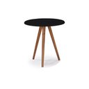 Ver imagem 1 de Mesa de Apoio Pequena Tripé Pé Palito Hannover - Preto/imbuia Glazer