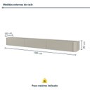 Ver imagem 3 de Rack para TV até 75 Polegadas Suspenso com LED e 3 Gavetas 100% MDF 180cm Oslo Off White