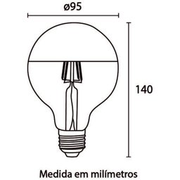 Lâmpada de Filamento LED Defletora G95 E27 Blumenau - 2