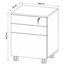 Ver imagem 4 de Gaveteiro com Rodízios 3 Gavetas com Chave Me4148 Preto - Tecno Mobili