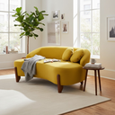 Ver imagem 2 de Namoradeira Sofá Feijão Moscou 130cm Orgânica Couro Amarelo