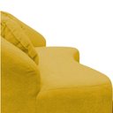 Ver mais imagens de Namoradeira Sofá Feijão Moscou 130cm Orgânica Couro Amarelo