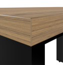 Ver imagem 2 de Mesa Reta Savoia 30mm 150x60cm Pé Painel Escritório Macadamia/preto