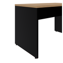 Ver imagem 3 de Mesa Reta Savoia 30mm 150x60cm Pé Painel Escritório Macadamia/preto