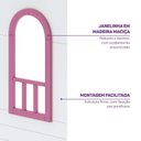 Ver mais imagens de Janela com Grade de Proteção New Garden Casatema MadeiraOriginals Branco/Rosa