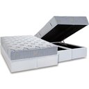 Ver imagem 1 de Cama Box Baú Queen: Colchão Molas Masterpocket Ensacadas Herval Premium + Base Crc Linhão White (