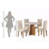 Mesa Redonda Sala De Jantar Off White 4 Cadeiras - 4