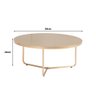 Mesa de Centro Redonda 58x26cm Baixa Semi Brilho 100% Mdf Cor:dourado - 2