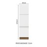 Paneleiro Armário de Cozinha 60 cm 3 Portas Rustic/Branco Glamy Madesa - 3