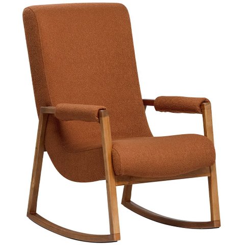 Poltrona de Amamentação com Balanço Sona D02 Bouclê Terracota B-125 - Lyam Decor