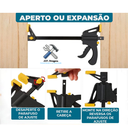 Ver imagem 3 de Kit Jogo com 2 Grampos Tipo Sargento de Aperto Rápido 18 Pol 450mm para Marcenaria