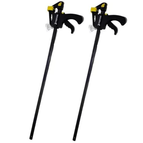 Kit Jogo com 2 Grampos Tipo Sargento de Aperto Rápido 18 Pol 450mm para Marcenaria