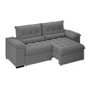 Ver imagem 4 de Sofá Arezzo Retrátil/reclinável 4lugares Suede Cinza 2,15m - Xflex