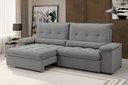 Ver imagem 1 de Sofá Arezzo Retrátil/reclinável 4lugares Suede Cinza 2,15m - Xflex