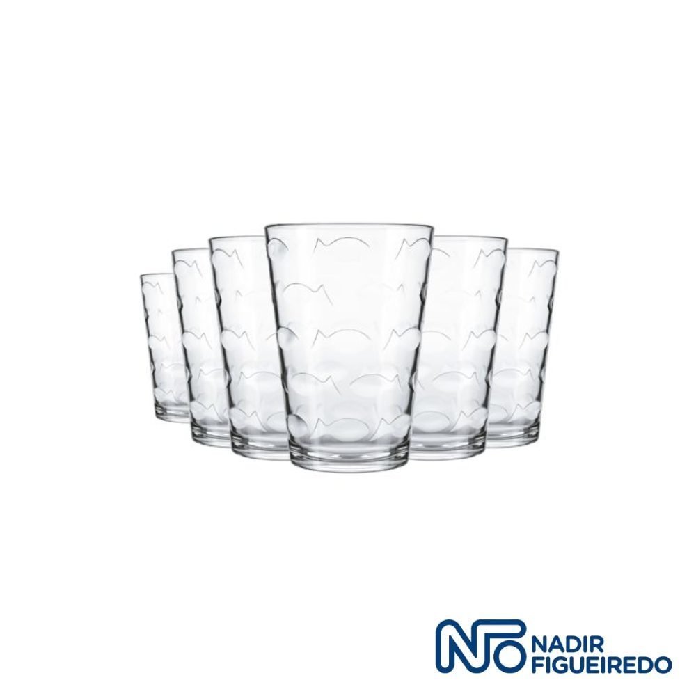 Jogo de Copo Nadir 265ml Laguna com 6 Unidades Vidro