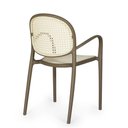 Ver imagem 5 de Kit 10 Cadeiras de Jantar Roma com Braço para Sala e Cozinha - Branco/cinza Escuro