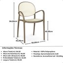 Ver imagem 6 de Kit 10 Cadeiras de Jantar Roma com Braço para Sala e Cozinha - Branco/cinza Escuro