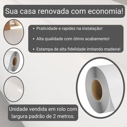 Piso Vinílico em Manta Pvc 0,7mm Antiderrapante Liso Fosco 46m² Branco - 4
