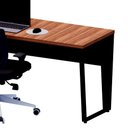 Ver imagem 4 de Mesa Escrivaninha 1,80m X 0,60m Pés Metal 100% Mdf F5 Cor:nogal com Preto