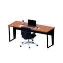 Ver imagem 3 de Mesa Escrivaninha 1,80m X 0,60m Pés Metal 100% Mdf F5 Cor:nogal com Preto