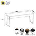 Ver imagem 2 de Mesa Escrivaninha 1,80m X 0,60m Pés Metal 100% Mdf F5 Cor:nogal com Preto