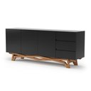 Ver imagem 1 de Buffet Alfenas Preto Base Champagne 200cm - 76725