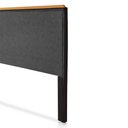 Ver imagem 5 de Cabeceira Cama Box Casal 1,40m Estofada Detalhe em Madeira Java Linho Marrom Escuro