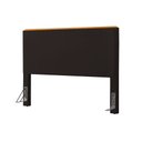 Ver imagem 1 de Cabeceira Cama Box Casal 1,40m Estofada Detalhe em Madeira Java Linho Marrom Escuro