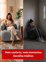 Ver imagem 4 de Kit 4 Poltrona Orgânica Chloe Boucle Cinza Redonda Decorativa com Almofada Plumante - Arkell