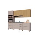 Ver imagem 1 de Cozinha Modulada Compacta 5 Peças com Espaço para Micro-ondas sem Tampo de 120 Lumina 100 Mdf Lucia