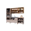 Ver imagem 4 de Cozinha Modulada Compacta 5 Peças com Espaço para Micro-ondas sem Tampo de 120 Lumina 100 Mdf Lucia